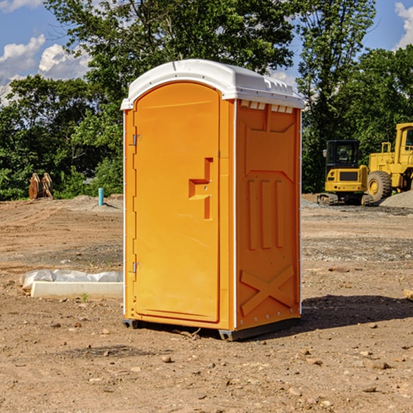 how often are the porta potties cleaned and serviced during a rental period in Uniontown